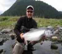 Tony - Silver salmon Tony with a silver salmon caught near Seward, Alaska